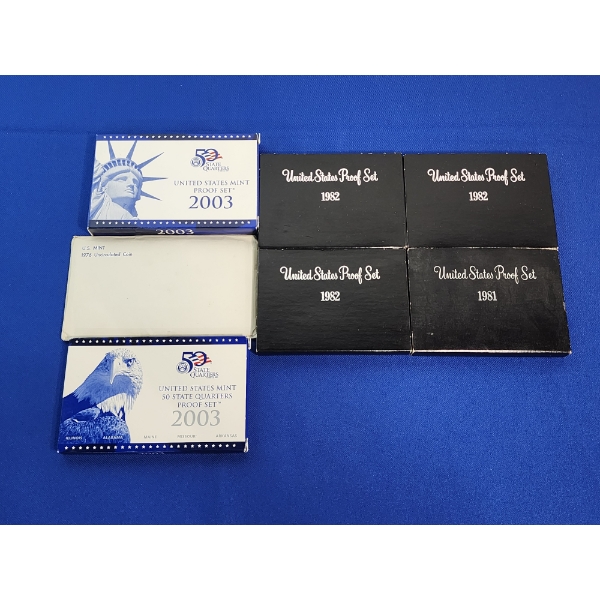 Lot of (7) Assorted U.S. Mint Coin Sets