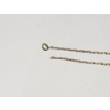 Image 7 : 10K Gold Necklace With Circle Pendant & Nice Clear Stone ~ Weighs 0.5 Grams Total
