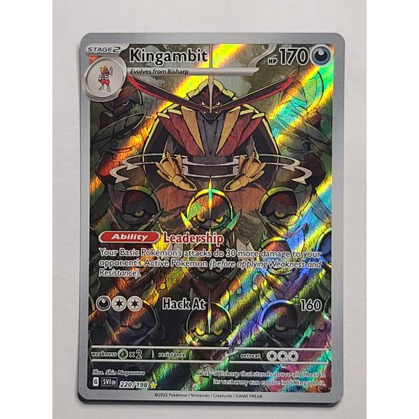  Kingambit Illustration Rare Holo (220/198) Pokemon Card From The Scarlet & Violet Base Set
