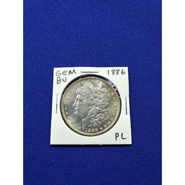 1886 Morgan Silver Dollar - BU GEM - Beautiful Coin