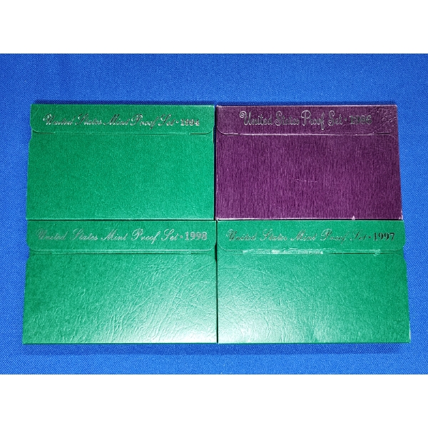 (4) U.S. Mint Proof Sets Years: 1997, 1986, 1994, 1998
