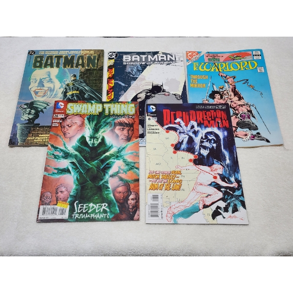 Lot of Five Assorted DC Comics Ft. Batman & Swamp Thing