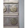 Image 7 : x8 Assorted Years 90% Silver Franklin Half Dollars In Nice Plastic Sleeves FV: $4.00