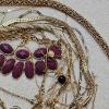 Image 3 : Vintage Costume Jewelry Lot features a Mix of Gold-Toned Chains, Necklaces, and Accessories
