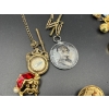 Image 6 : Assorted Costume Jewelry - Pocket Watch with Coin attached - Beaded Watch Bracelet - 2 Indian Head