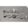 Image 3 : Assorted Style Sterling Silver Rings - Sizes Vary- See Photos - Total Weight: 43.5g