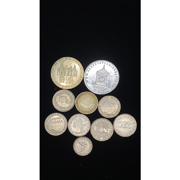 Lot Of (10) Assorted Casino/Gaming Tokens Including New York New York Las Vegas Token