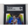 Image 2 : 2021 Panini Select #145 Trey Lance Black/Gold Die-Cut Prizm SGC 9