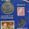 Image 3 : Presidential Stamp & Coin Collection Framed Acrylic Display Set ft. US Coins and Stamps AFV $1.91