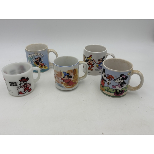 5 Disney Mugs - Walt Disney Applause - Disneyland 