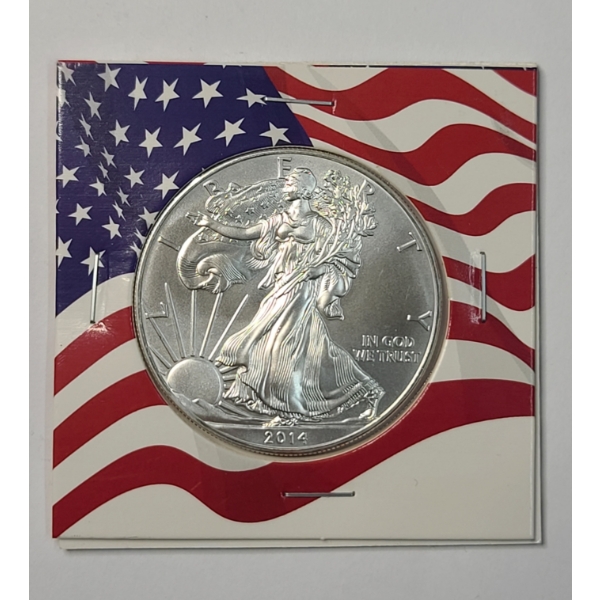 United States 2014 One Troy Ounce .999 Fine Silver American Eagle 