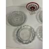 Image 3 : Beautiful Glass Plates & Ashtray - 2 plates - 2 ashtrays - one dish with red rimmed