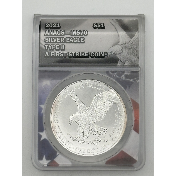 ANACS MS70 2021 Type 2 Silver Eagle