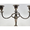 Image 6 : Two Silver-Plated Three-Arm Detailed Candelabras Weighting Approx. 2.4lbs Each - TW: 4.8lbs