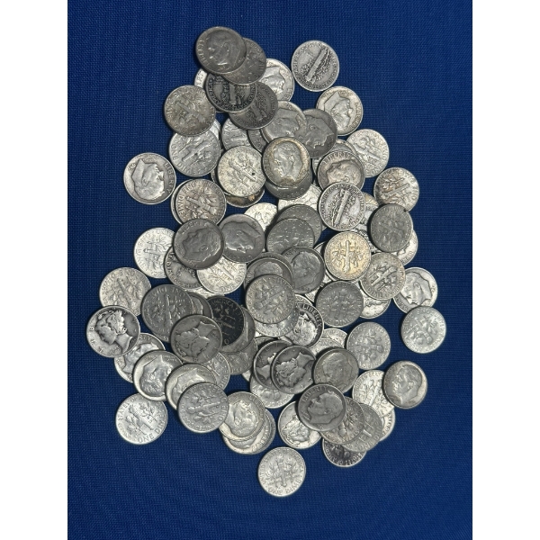 Assorted 90% Silver Dimes - $10 Face Value