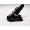 Image 2 : Stunning Sterling Silver Statement Ring With Three Turquoise Stones - Size 9 - TW: 9.6g