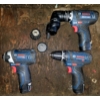 Image 2 : 3 Piece Bosch Cordless Drill, Driver & Right Angle Driver with Accessories