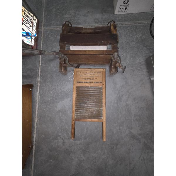 Vintage Ringer Washer And Wash Board