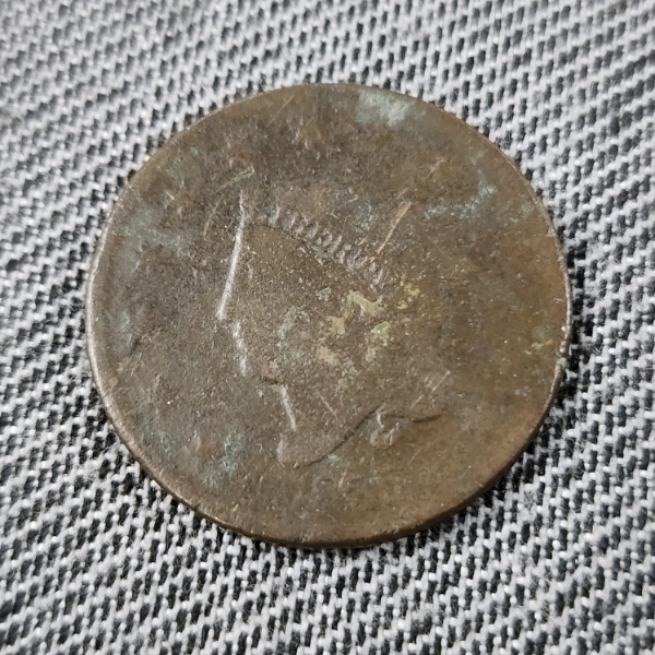1800's United States Large Cent Coin ~ Date Worn But Still Slightly Visible ~ Likely 1835