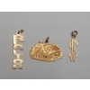 Image 1 : Collection Of 14K Yellow Gold Realty Themed Pendants - Total Weight: 6g