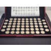 Image 2 : Large Gold Plated State Quarter Collection In Wooden Display & Storage Box - $14 Face Value