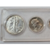 Image 2 : 1945 U.S. Mint Set Including 90% Silver Half Dollar, Quarter, Dime, 35% Silver Nickel