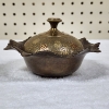 Image 10 : Vintage Indian Brass Lidded Container Feat. Beautifully Etched Designs ~ Trinket or Candy Dish