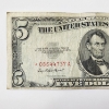 Image 2 : United States Series 1953 A Red Seal $5 *STAR NOTE* - Face Value $5.00