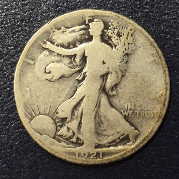  RARE 1921 S Walking Liberty Half Dollar - Hard To Find -  See Pics For Condition