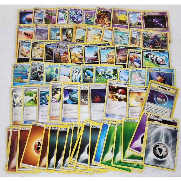 Large Lot of Over 50 Vintage Pokemon Trading Cards 