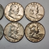 Image 3 : Eight Assorted Years United States 90% Silver Franklin Half Dollars - FV: $4.00