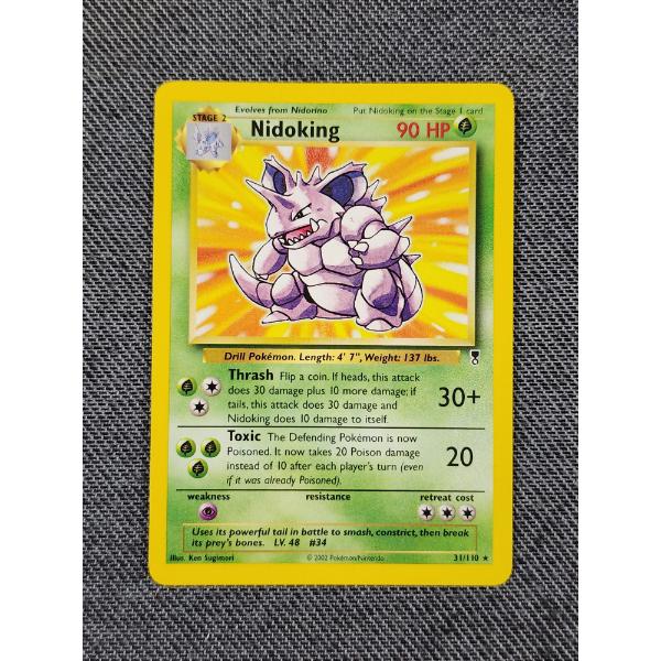 Nidoking 31/110 Non Holo Rare Vintage Pokemon Trading Card ~ NM/LP Condition! 