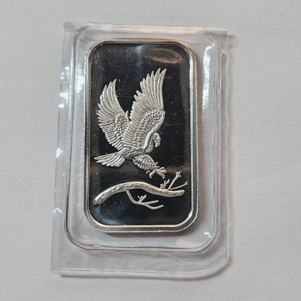 SilverTowne Eagle 1 Troy oz .999 Fine Silver Bar - Mint Condition in Sealed Package
