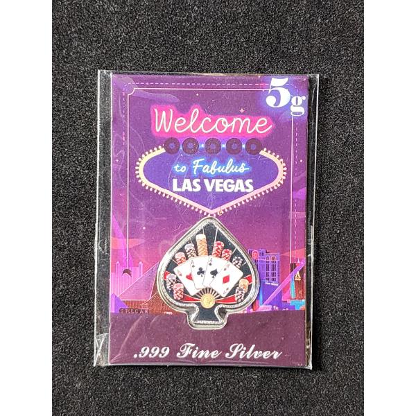5 Grams Spade Shaped .999 Silver Colorized Bar in Original Packaging 
