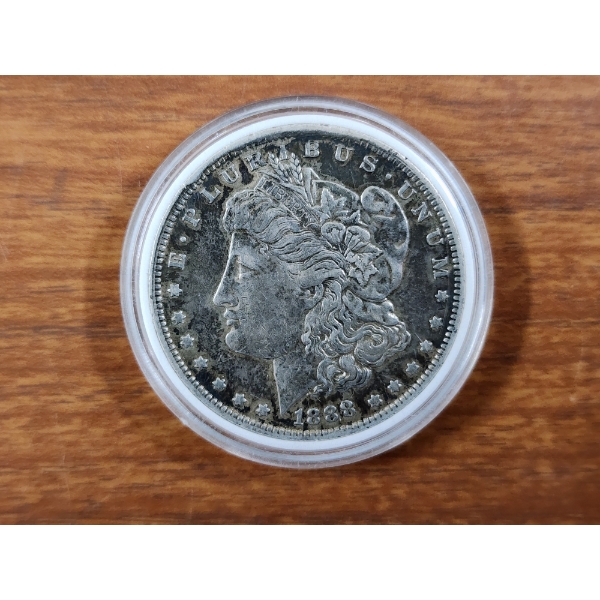 Nice Unique 1888-O Morgan Silver Dollar in Protective Case ~ New Orleans Mint!