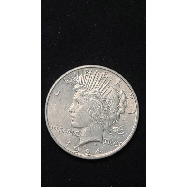 1924 90% Silver Peace Dollar
