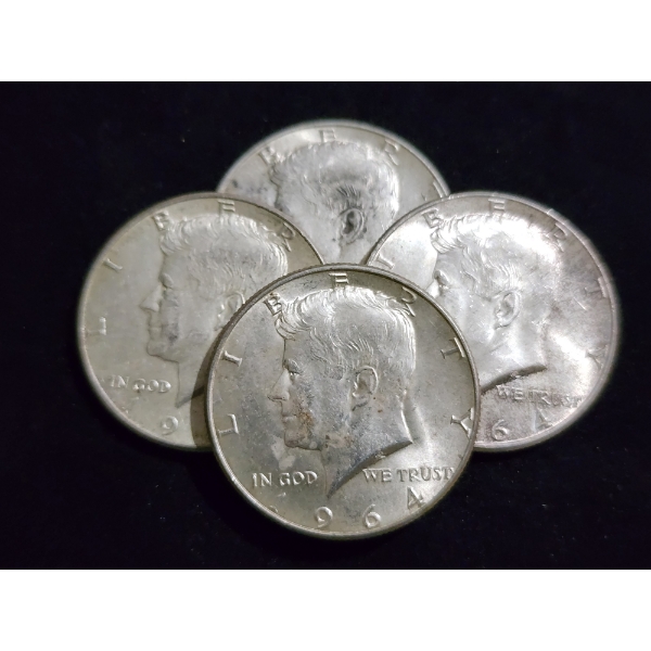 $2.00 Face Value in 90% Silver 1964 Kennedy Half Dollars