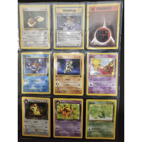 Lot of (9) Assorted Rare Vintage Pokemon Trading Cards