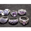 Image 15 : Ten Gorgeous Sterling Silver Rings Ft. Tanzanite & Topaz - Weighing Total of 40.6 Grams