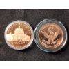 Image 2 : Lot of Two .999 Fine Copper AVDP Ounces in Protective Cases - 2009 Penny & 1938 Nickel Design 