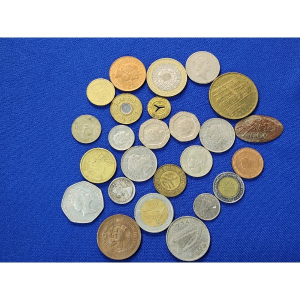 Nice Collection of Assorted Foreign Coins and Tokens 