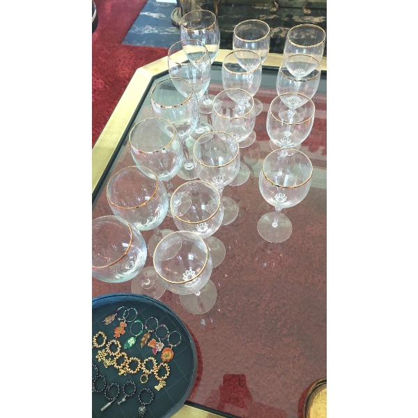 Set Of 6 Tall Stemmed 9" & 10 Tall 8" Wine Glasses - All In Perfect Condition - See Pictures