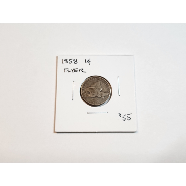Rare 1858 United States Flying Eagle Cent - Good Condition!