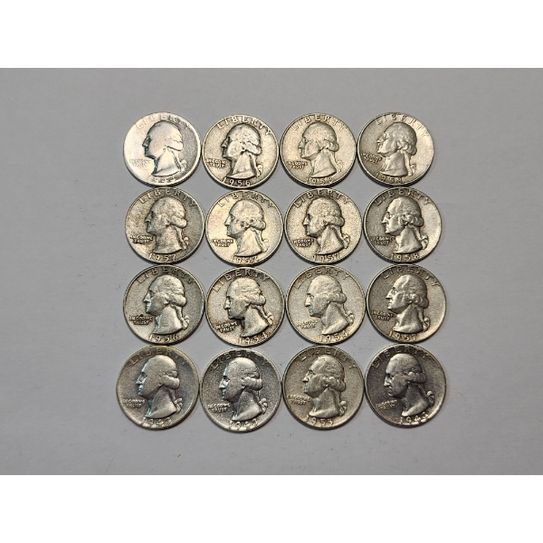 $4.00 Face Value of Assorted Years U.S. 90% Silver Quarters 