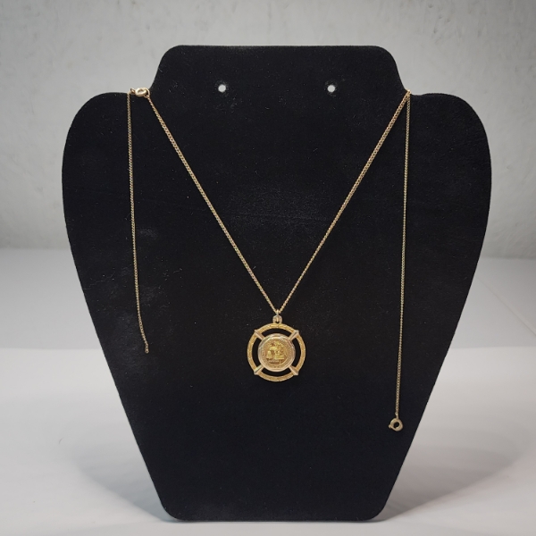 Two Gold-Filled Necklace, The Chesapeake & Potomac Telephone Co. Pendant