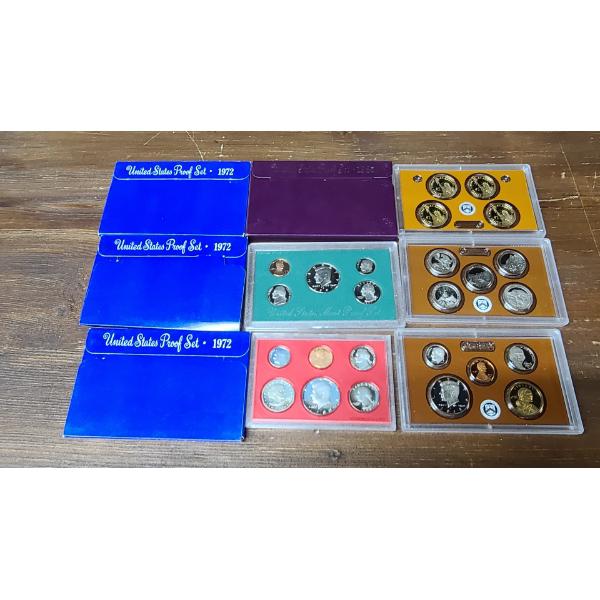 United States Proof Coin Sets Years : 1972, 1985, 1997, 1980 & 2012
