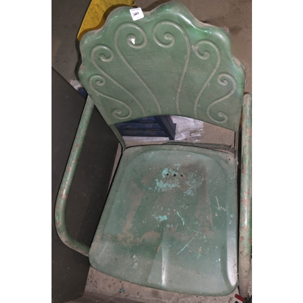 3 Vintage Metal Lawn Chairs - Some Rust and Damage - 3 Total, 2 Not Pictured
