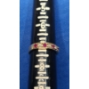 Image 7 : 10K Gold Diamond and Ruby Love Eternity Band Ring & 10K Blue Sapphire/Ruby Ring -Weight: 3.6g