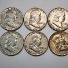 Image 3 : 10 Assorted Years United States 90% Silver Franklin Half Dollars - FV: $5.00