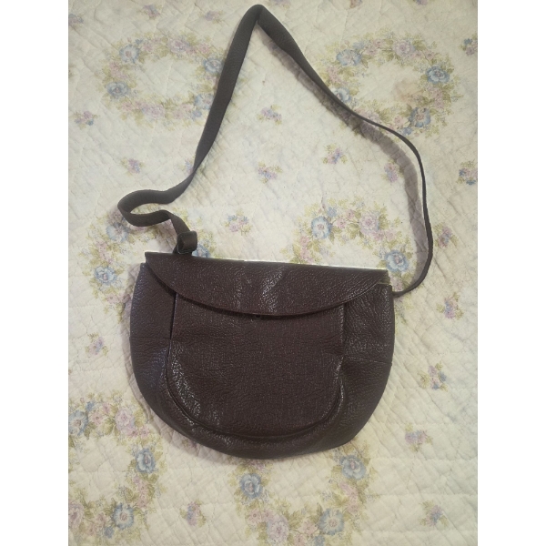 RARE Authentic WWII WAC Army Issued Brown Leather Purse with Strap